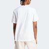 Adidas Всесезонная футболка с круглым вырезом и коротким рукавом с вышитыми деталями, мужские топы белого цвета IR8400
