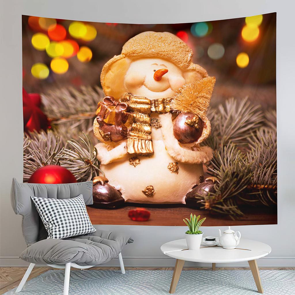 Рождественский гобелен Санта и олени доставляют подарки гобелен для дома, гостиной, спальни, общежития, настенное декоративное одеяло