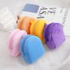 1Pcs Plush Schoolbag Coin Purse Kawaii Pure Color Keychain Cute Wallet ID Card Bag Candy Coin Bag for Women