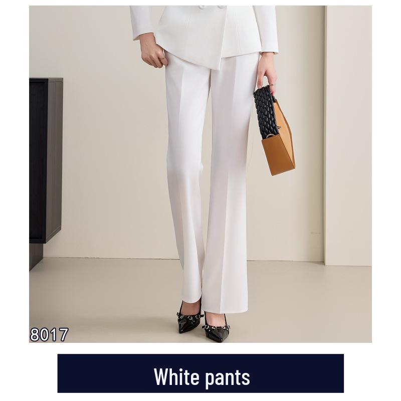 Женский высококлассный белый костюмный набор для осени/зимы - Элегантная деловая формальная одежда
