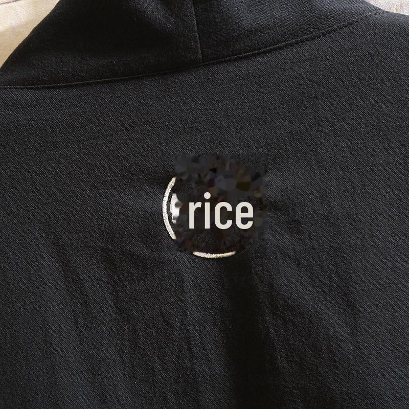 Мужской свободный вышитый халат в японском стиле с рукавами три четверти