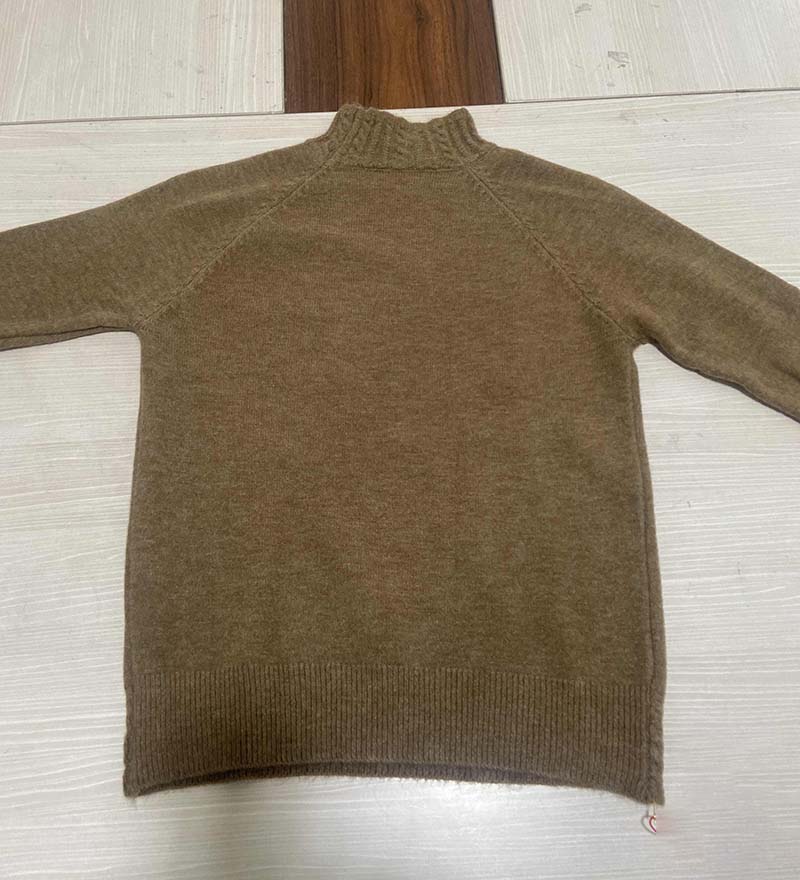 Трикотажный свитер на основе Женский свитер с полувысоким воротником Однотонный вязаный пуловер Теплая удобная рубашка Осень и зима