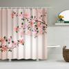 Chinese Style Flower Branch Landscape Shower Curtain 3D Printing Sunflower Bathroom Accessories Sets Waterproof Polyester Screen