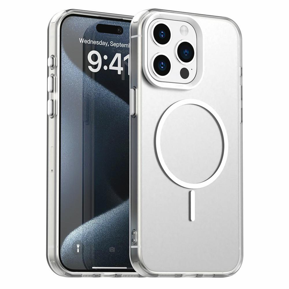 For iPhone 15 Pro Case Candy Color PC + TPU + PET Phone Cover Compatible with MagSafe