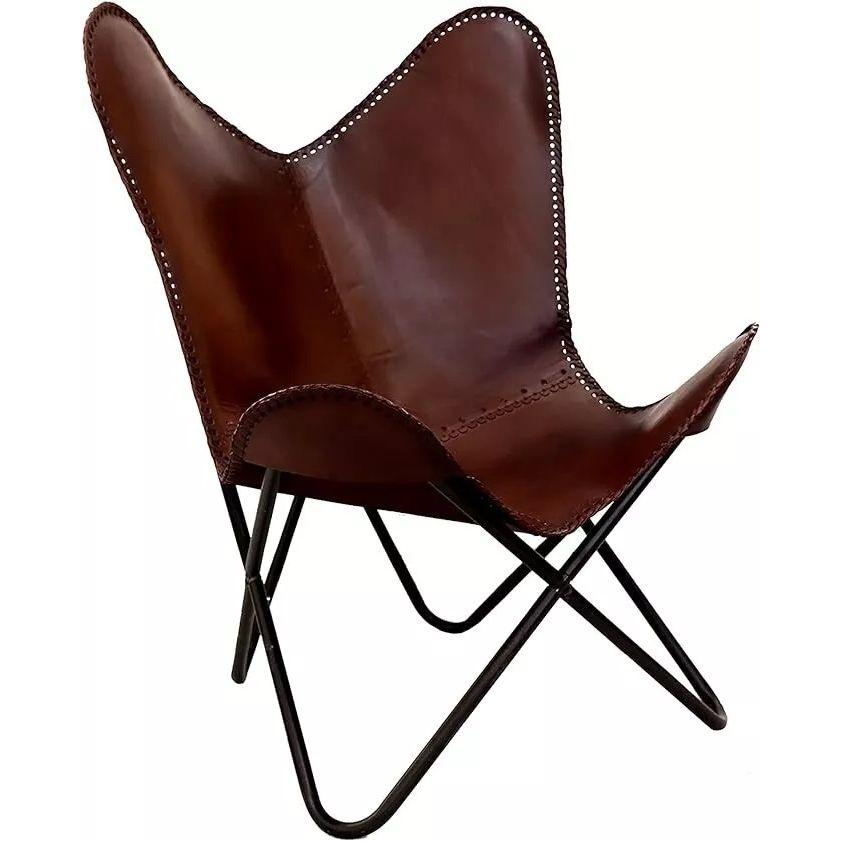 Винтажное кресло-бабочка, домашний декор, кожаное кресло из кожи буйвола, акцентное кресло для отдыха. КОЖАНОЕ КРЕСЛО-БАБОЧКА ручной работы