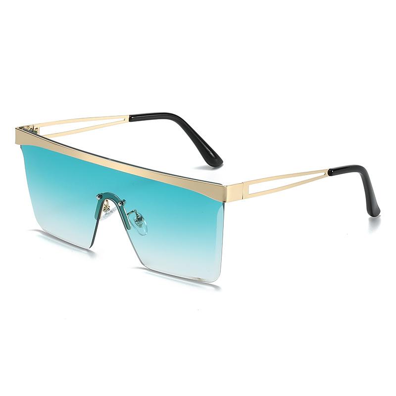New sunglasses one-piece lenses, sunglasses European and American square couple models, integrated large-frame glasses for women