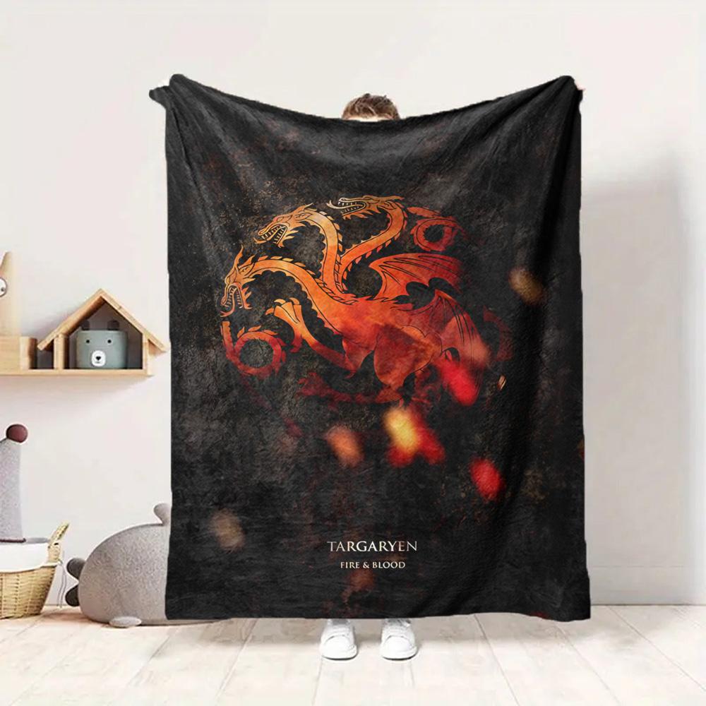 Targaryen Legacy Flannel Blanket Throw Blanket Soft Warm Sofa Bed Camping Home Decor Unique Christmas Gift C9211413