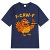 F CAW F Angry Rooster Funny Meme Print T-shirt Men Women Fashion Hip-hop T-shirts Short-sleeved 100% Cotton Harajuku T-shirts