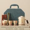 Portable Outdoor Tea Set: Quick-Brew Chinese Style for Travel, Camping & Car Use.