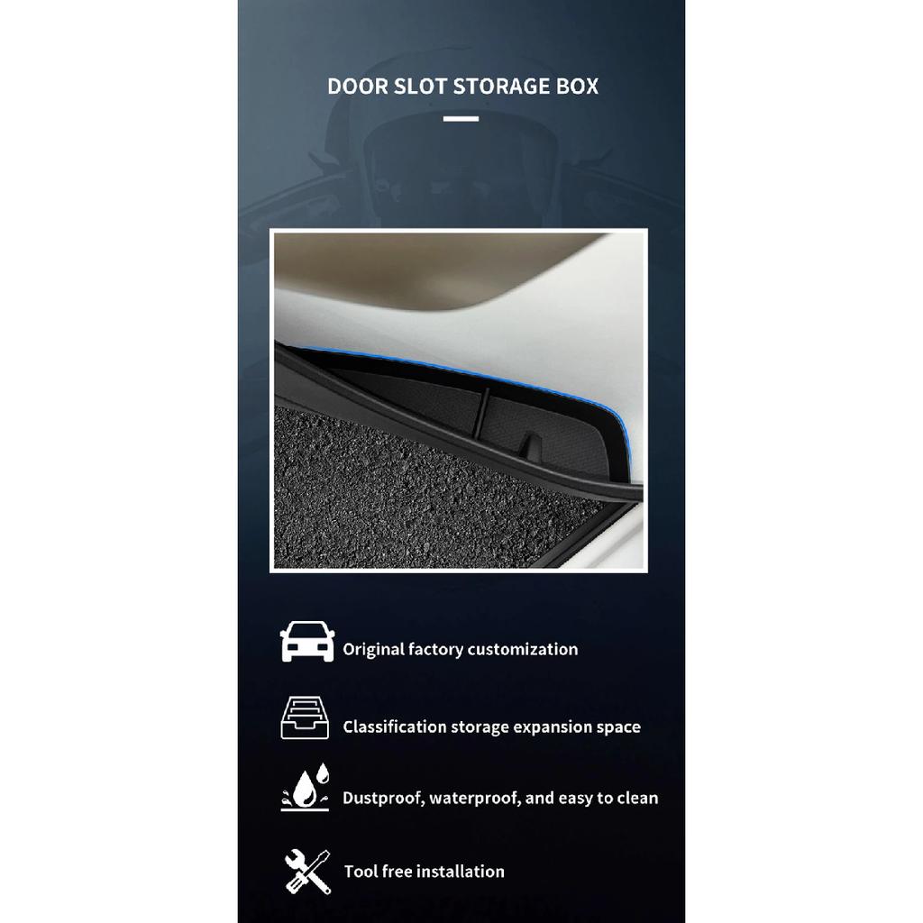 for Smart #1 #3 Door Side Storage Box Front Rear Door Handle Organizer Tidying TPE Car Accessories