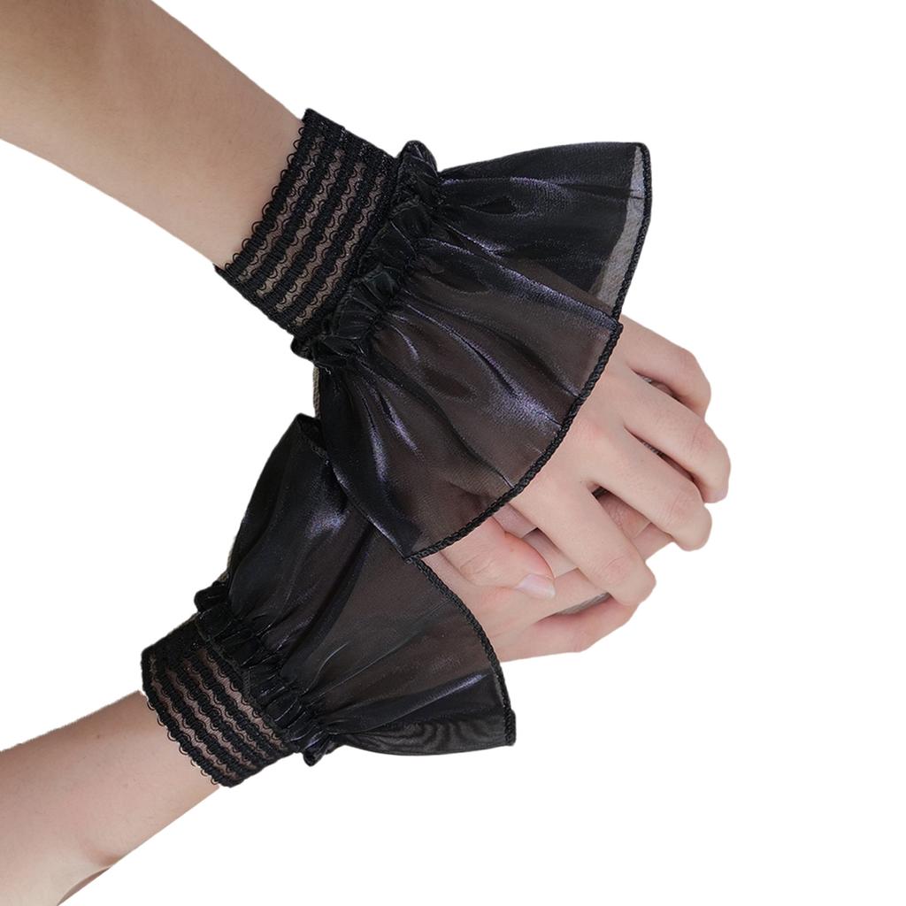 1 пара многослойных эластичных манжет на запястье, съемные рукава для рубашки, разноцветные рукава для фотосессий ногтей и модных съемок