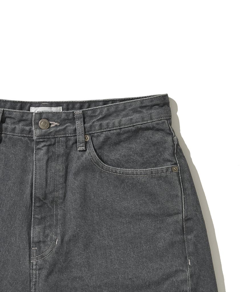 HISHANDER Structured Denim Pants Gray