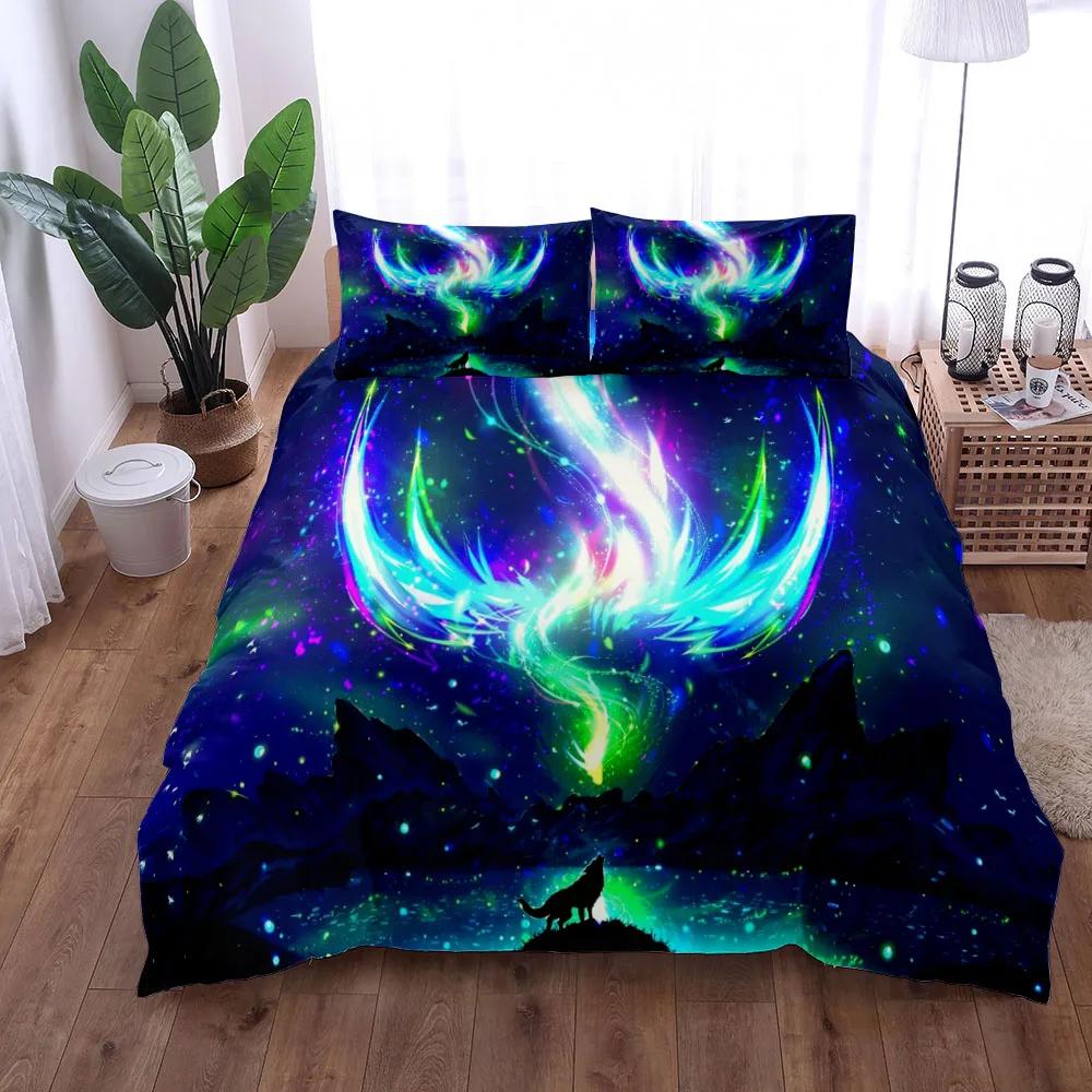 Ghost Wolf Night Duvet Cover Set King Queen Double Full Twin Single Size Bed Set
