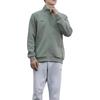 Li-Ning Plain Open-Collar Casual Long Sleeve Sweatshirt Men Sweatshirt Gray-Green AWDT989-2
