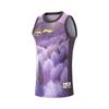 Мужская баскетбольная майка Li Ning серии CBA с круглым вырезом, простая и универсальная, дышащая, быстросохнущая, модель AAYV215-1.