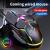 Проводная игровая мышь USB-мышь игровая RGB геймерская мышь 6 кнопок со светодиодной подсветкой бесшумные мыши для ПК портативного компьютера HMM