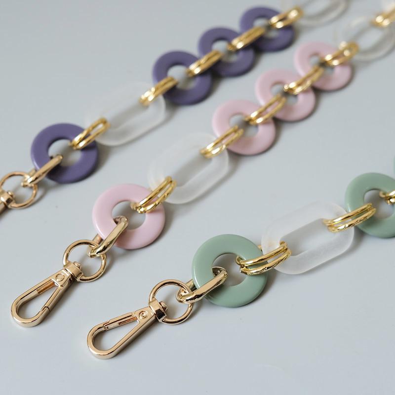 Новый аксессуар для женской сумки, фиолетовый, зеленый, красный, детали из акриловой смолы, роскошный браслет ручной работы, женский сменный браслет с ручкой для сумки, обруч