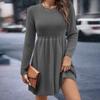 GMXIA Autumn Winter Long Sleeve  Women's Solid Color Doll Sweater Dress Women