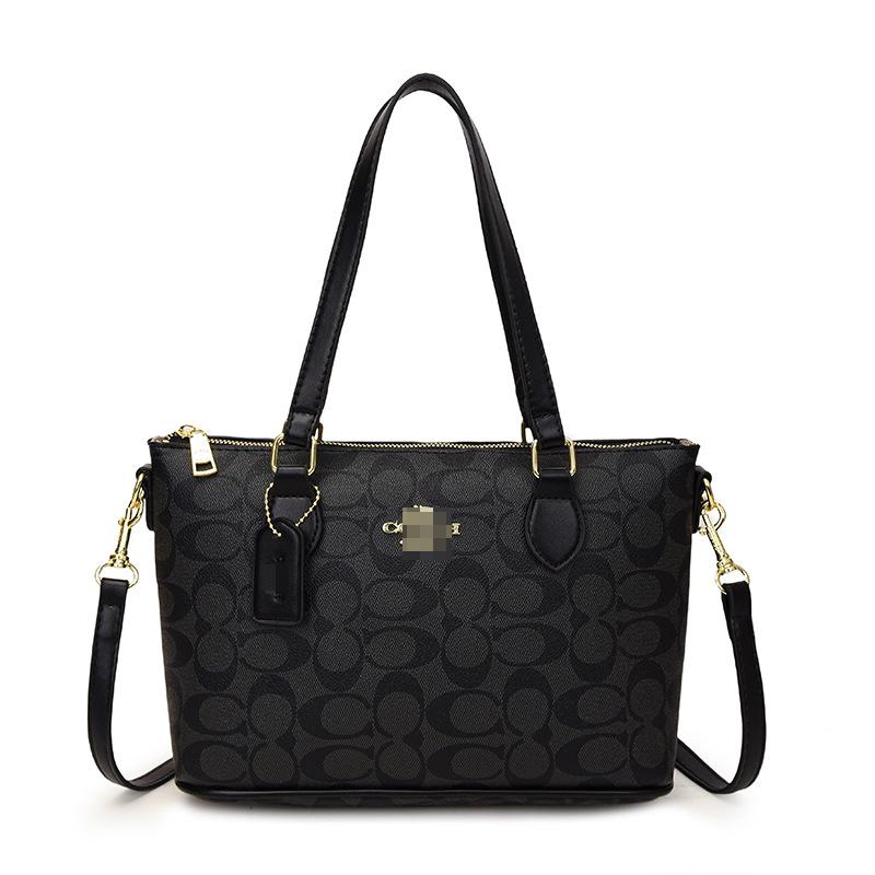 Women's Classic Flower Print Large-Capacity Tote and Crossbody Bag