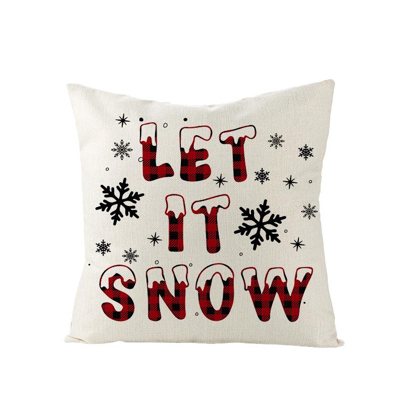 Рождественская наволочка Полиэстер Красный и Зеленый Клетчатый Принт Подушка Скандинавский Дом Гостиная Диванная Подушка