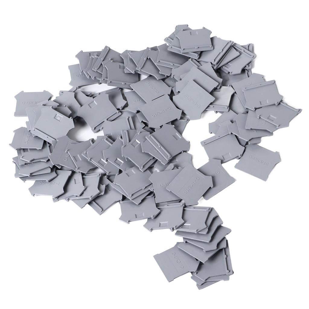 100 шт. Клеммные разделительные пластины PA66 DIN-рейка Клеммный блок Торцевая крышка Разделительная перегородка для UK3N UK5N UK6N