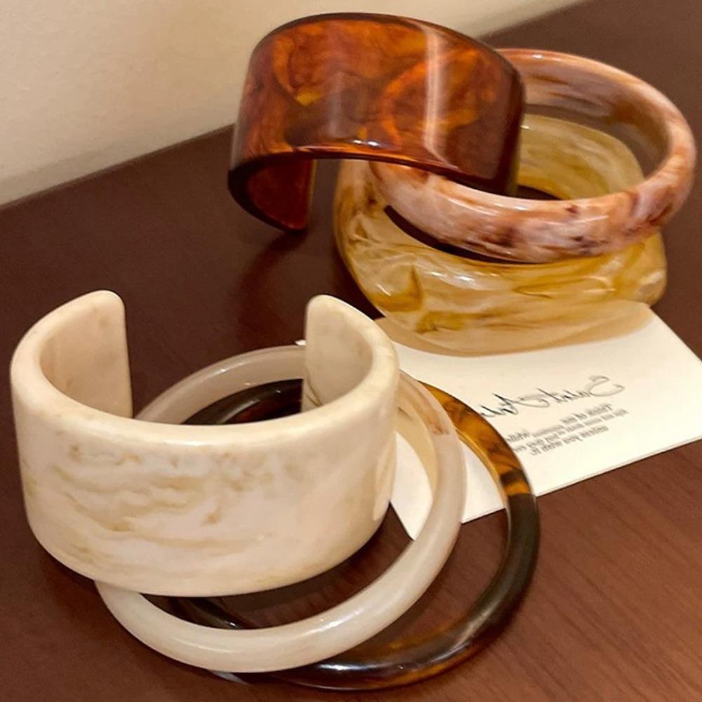 Европейско-американский стиль Неправильный браслет из смолы Богемный ретро кольцо на руку Уникальные массивные браслеты Подарок