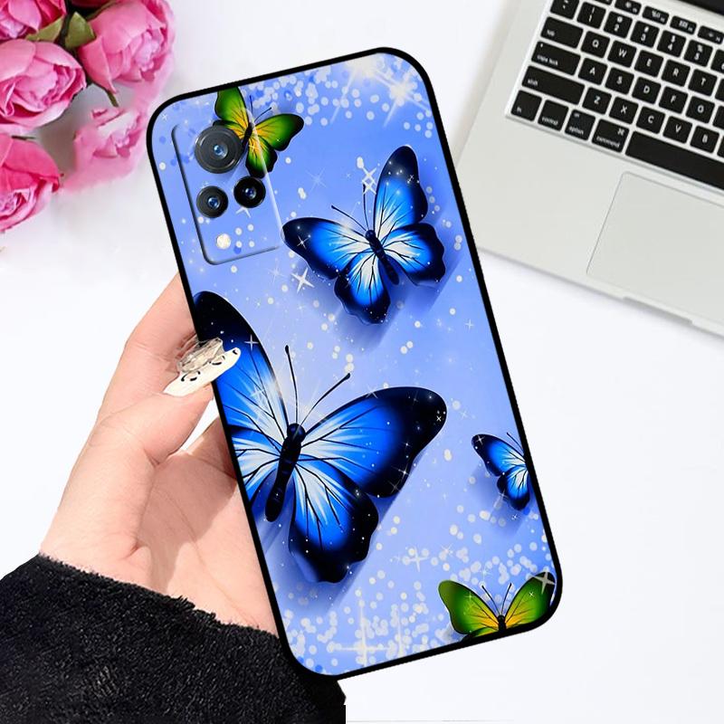 Чехол для Vivo V21 4G 5G V21s V2066 V2050 Мультяшное Животное Мягкий Силиконовый TPU Чехол для Телефона Для V21e V2061 V2055 Ударопрочный Бампер