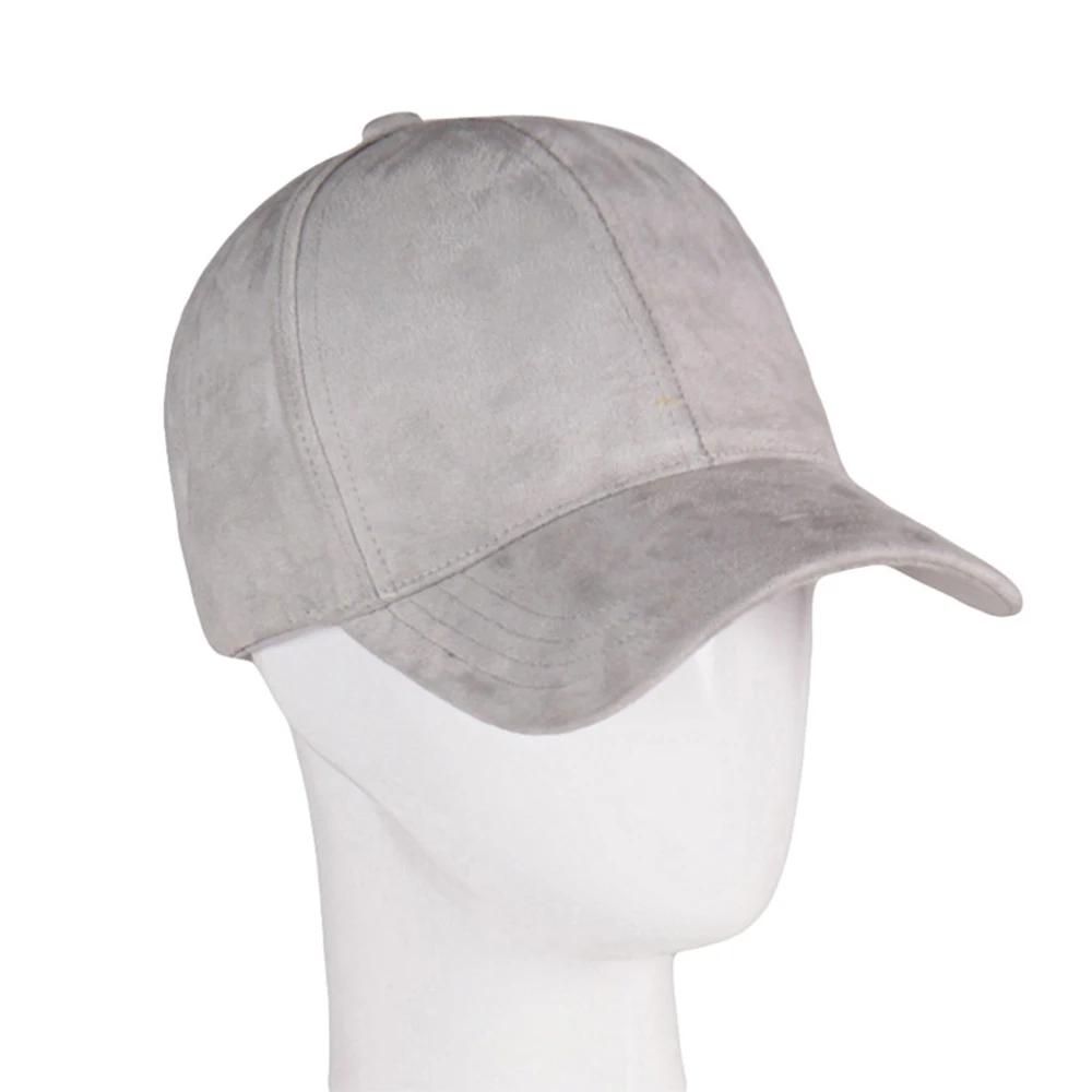 Бейсболки для женщин Модный бренд Snapback Кепка Уличный Хип-Хоп Замша Женские Черный Серый112
