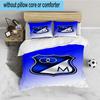 3PCS Blue Shield Emblem Millo-narios Bedding set,Ideal for1pc Duvet Cover And 2pcs Pillowcases Perfect for Christmas Ideal for Bedroom, Dormitory