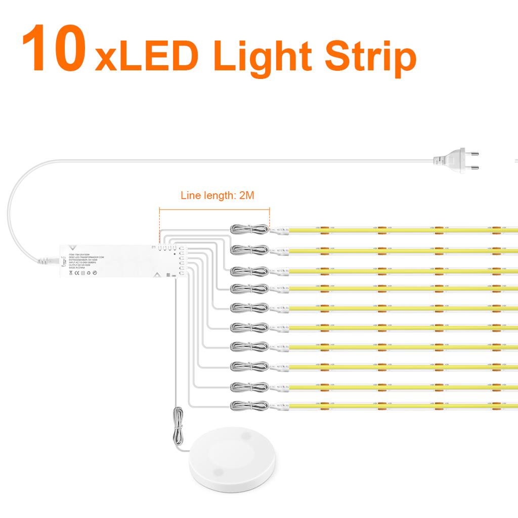 Проникающий Деревянная Панель Беспроводной Датчик Движения Тела Выключатель 12V COB Светодиодная Лента Свет DIY Полки Гардероба Кладовая Витрина Лампа