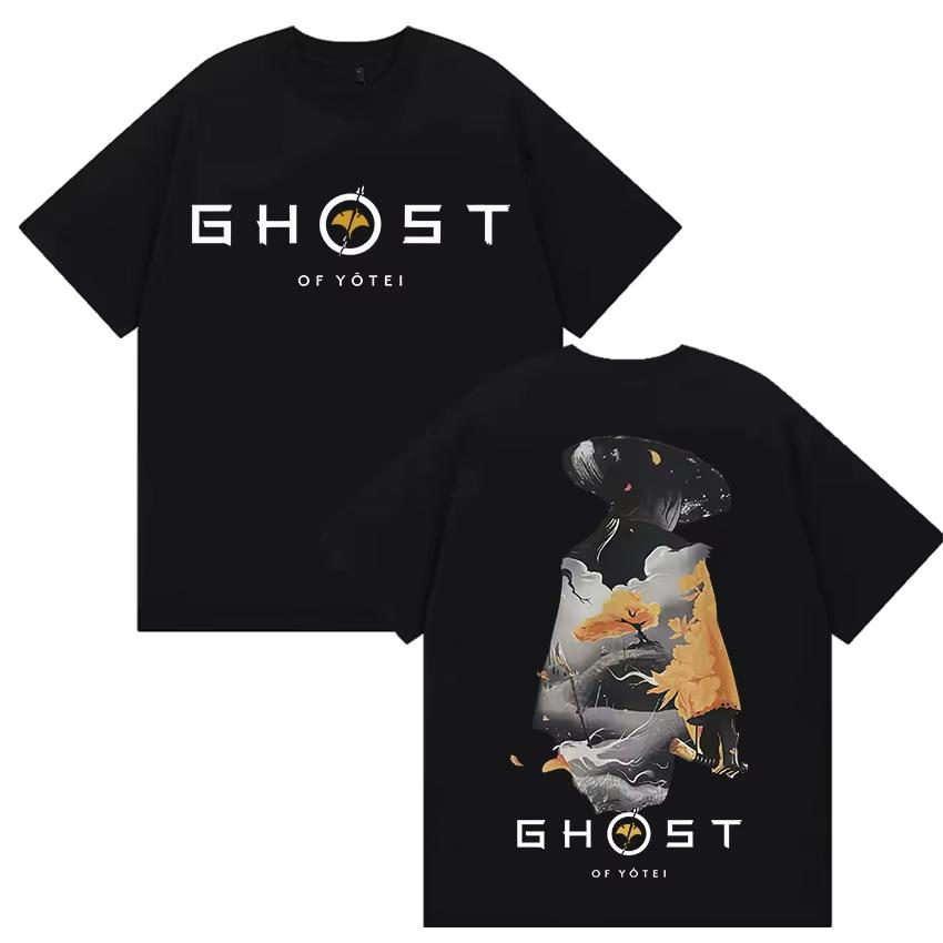 Ghost of Yotei Japan Graphic T Shirts Mens Harajuku Clothing Short Sleeve Tshirts Casual Springsummer Short Sleeve Top