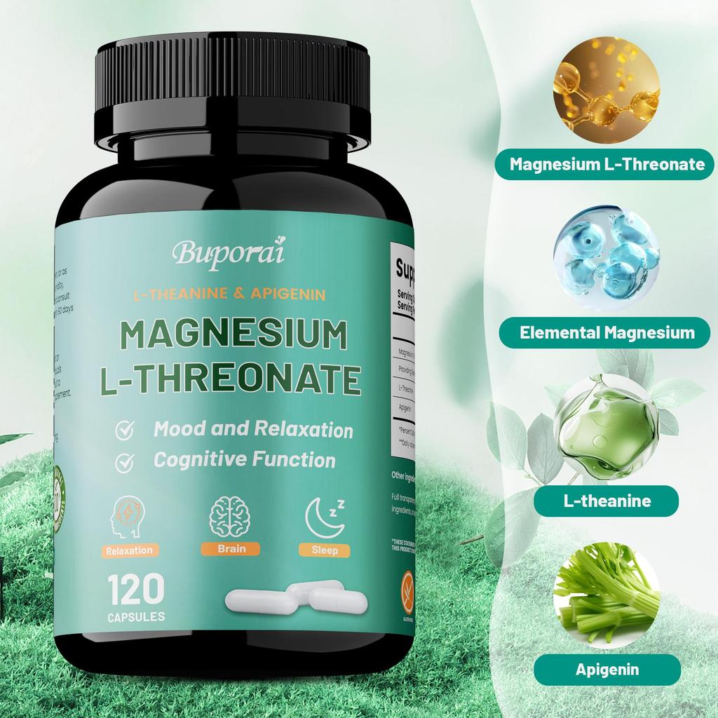 Buporai L-threonate magnesium supports mood, relaxation, sleep, and cognitive function.