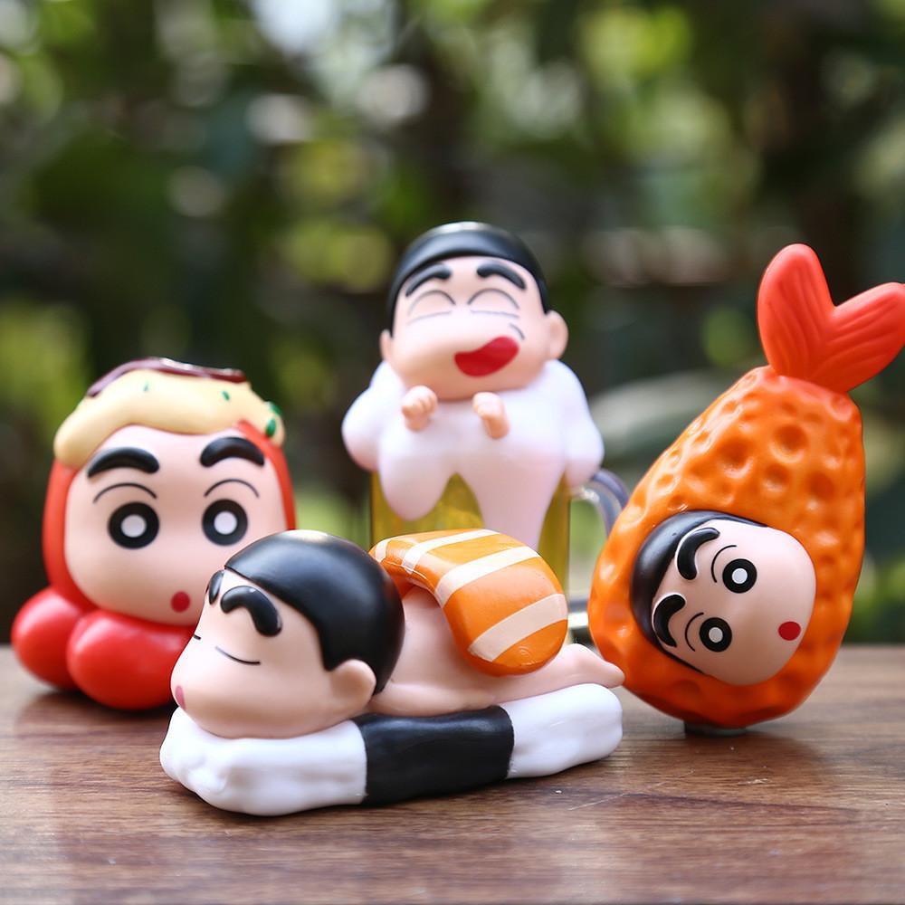 Crayon Shin Chan Food Themed Figurine Toy Desktop Decoration Anime Peripherals