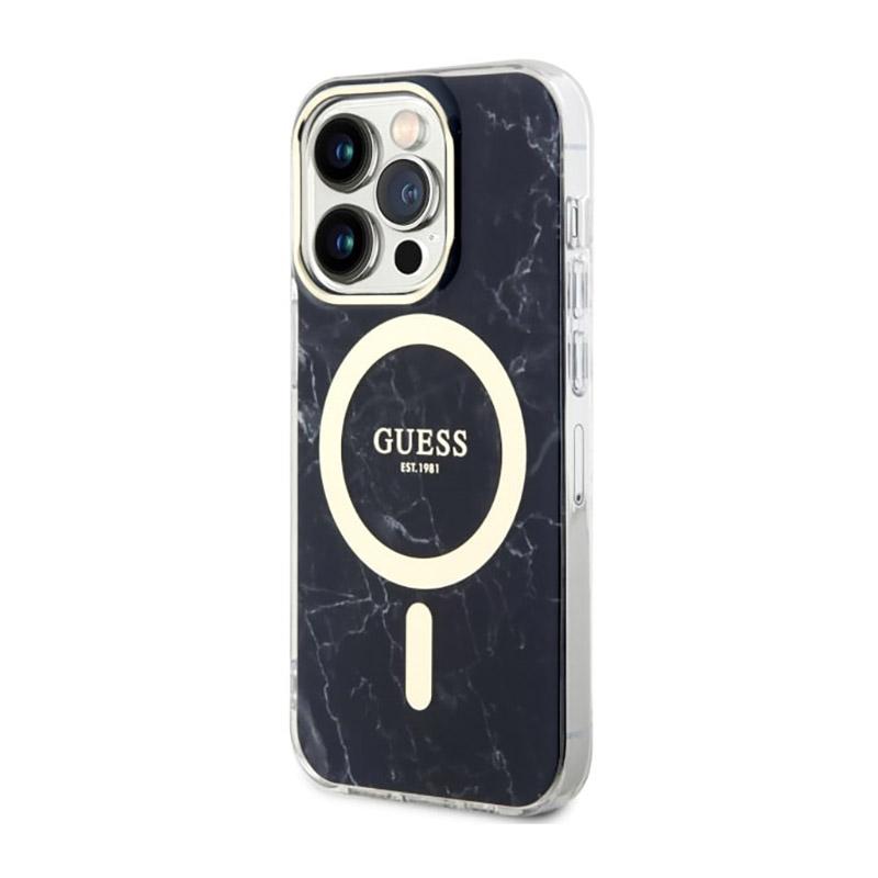 Guess Marble Magsafe - Etui Iphone 14 Pro Max (Czarny)