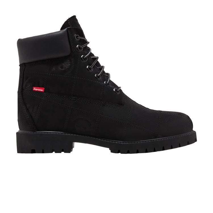 Supreme X Timberland 6 Inch Premium Waterproof Boot Patchwork - Black Unisex Sneakers TB0A5TBZ-W05