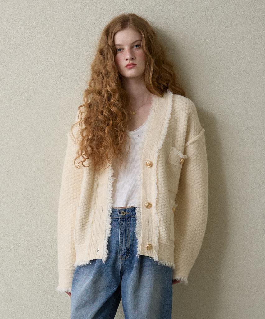 Opendoorstudio Winter Tweed Knit Cream