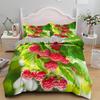 Fruit Raspberry Duvet Cover King Queen Double Size 3D Grapefruit Blueberry Print Soft Bedding Set 2/3pcs Polyester Quilt Cover