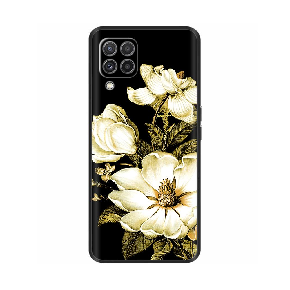 Чехол для Samsung A12 M12 F12 Стильный окрашенный чехол Мягкий чехол из жидкого силикона для телефона Galaxy A12 A M F 12 Fundas TPU Capa Черный