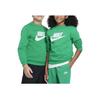 Nike Спортивная флисовая толстовка с логотипом и принтом в рубчик, детская толстовка зеленого цвета FD2992-324