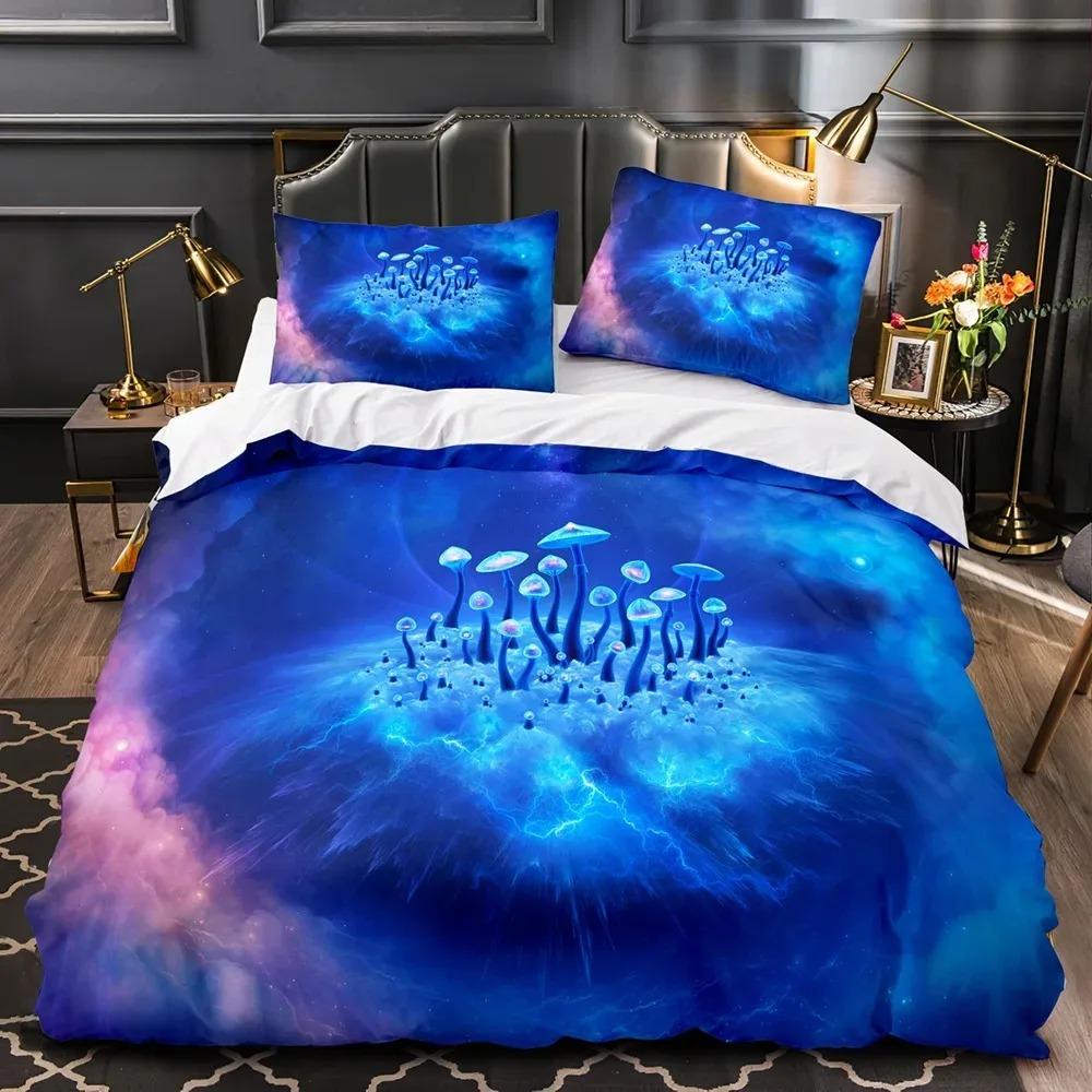 Лес Грибных Фей Магия Лилипутский Гриб Растение Постельное Белье Коллекция Мальчики Девочки Размер Твин Квин Пододеяльник Наволочка Постель Мальчик Взрослый