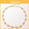 Turquoise Ladies Hollow Metal Waist Chain With Pearl Detailing For Spring Summer And
