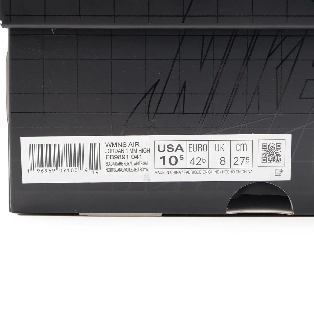 FB9891-041 Nike Air Jordan 1 High MM Черный Белый Парус Королевский Синий (Женский)