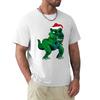 T Rex Santa Tshirt Work Wear Breathable Tee