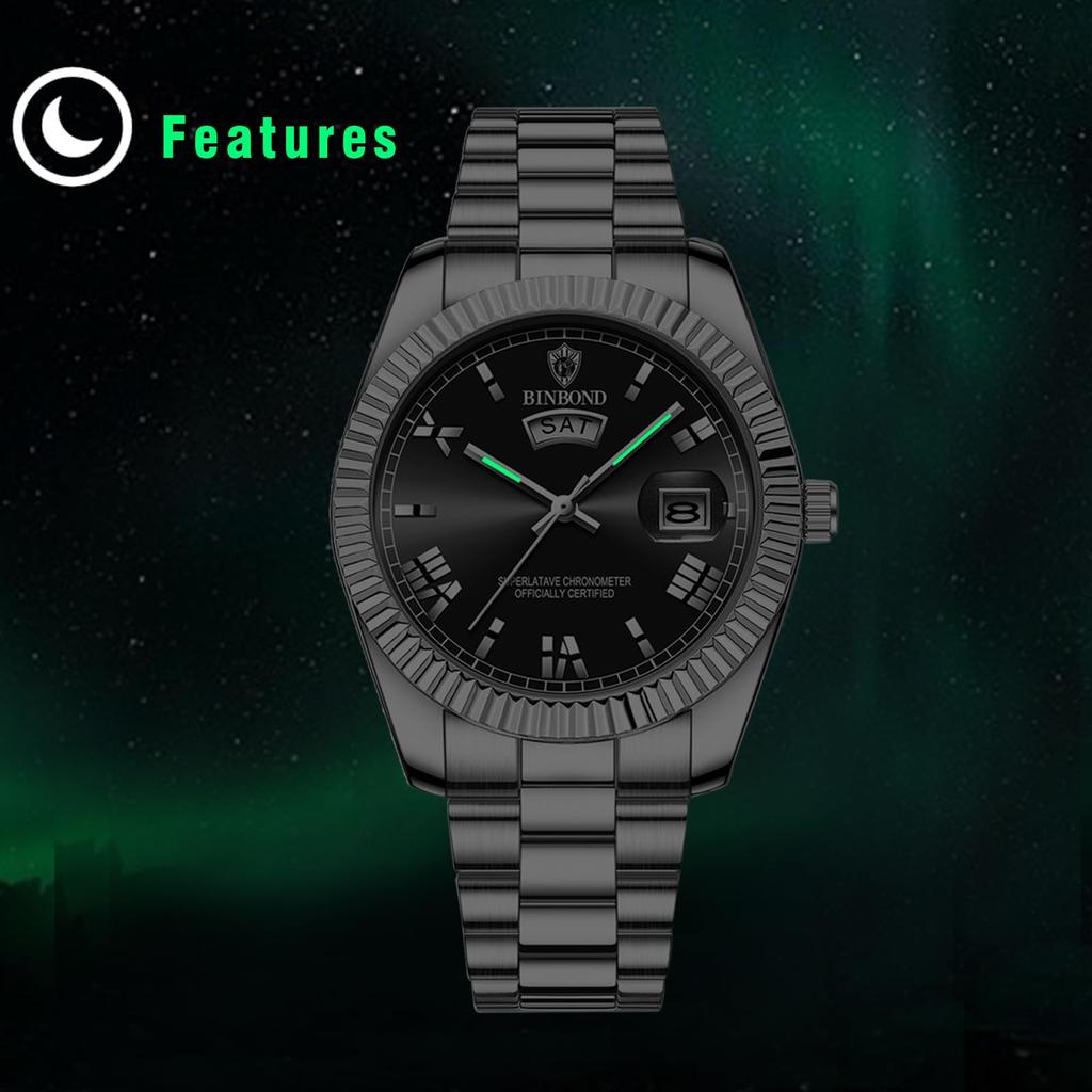 Silver Analog 3ATM Waterproof Calendar Stainless Steel Strap Quartz Watch Fashion Watch Birthday Christmas Day Day Gift Men's Watch - Valentine's