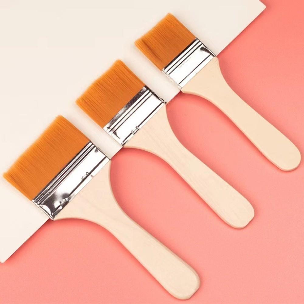 Практичная кисть для масляной краски, деревянные ручки, нейлоновая чистая кисть, новая кисть для рисования волосом, художественные принадлежности