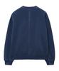 MOZMOZ Terry Brushed Pigment Backstitch Oversized Sweatshirt Blue