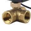 DN20 G34 Brass 3 Way Motorized Ball Electrical Valve for Air Conditioner DC24V