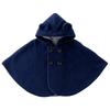 Baby Castle Double-Button Cloak, Sizes 60-90, Navy, Made In Japan