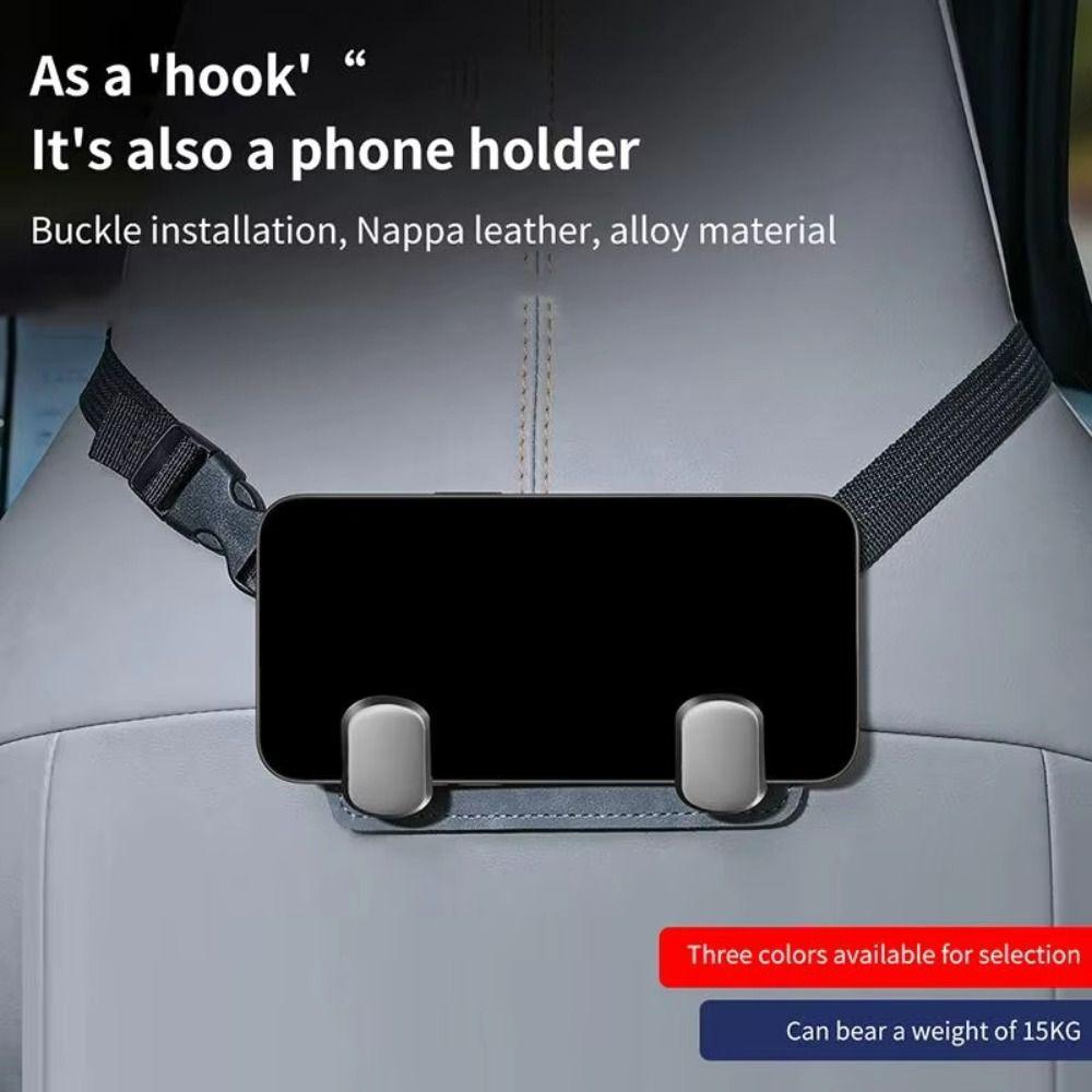 Double Hook Car Headrest Hook Wear-Resistant Hanging Headrest Bag Holder Car Rear Seat