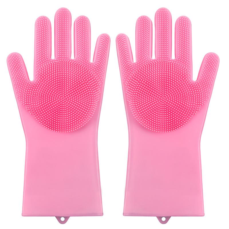High-Temperature Resistant Silicone Dishwashing & Pet Bathing Gloves